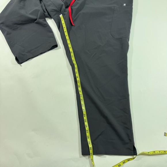 Figs Yola High Waist Scrub Bottom Pants Charcoal Grey - Picture 6 of 8